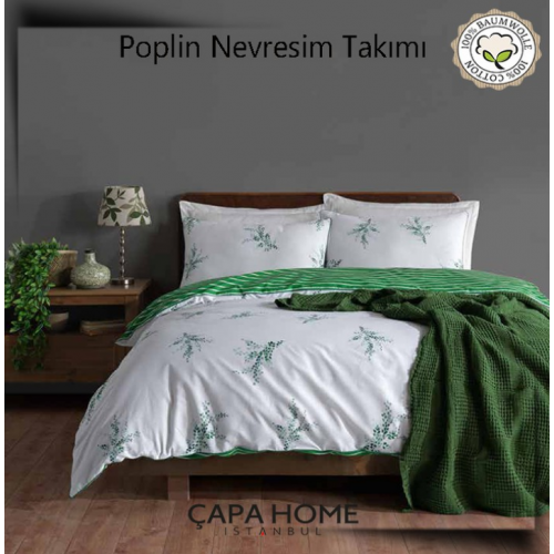 Çapa Home Poplin Nevresim Takımı %100 pamuk